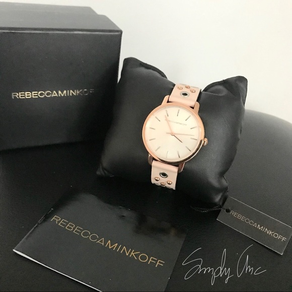 Rebecca Minkoff embellished leather strap watch - Picture 3 of 6